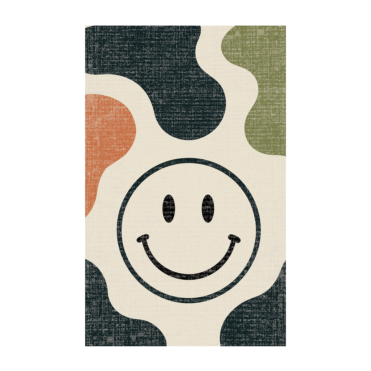 Retro Smiley Abstract Rug