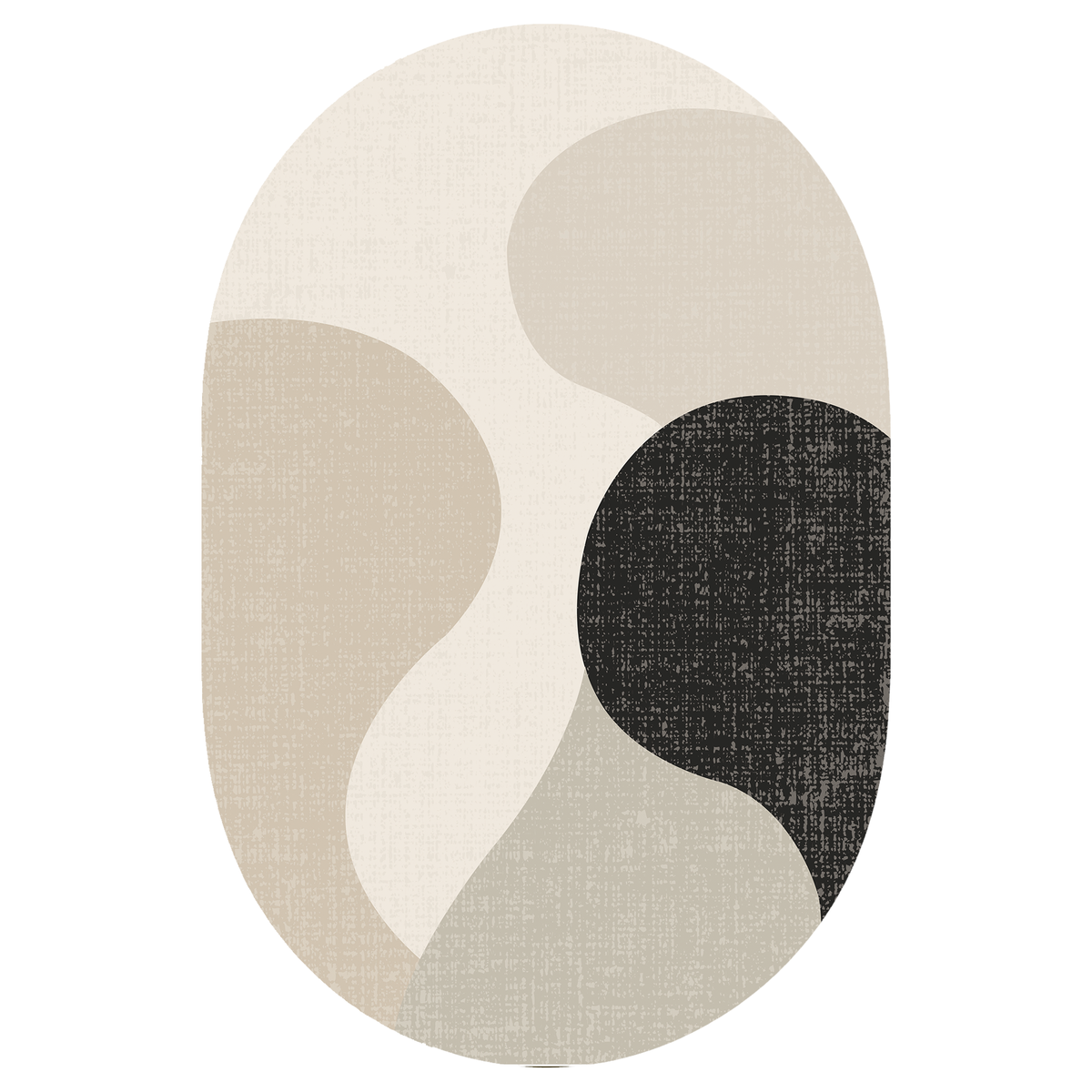 Neutral Organic Shapes Area Rug