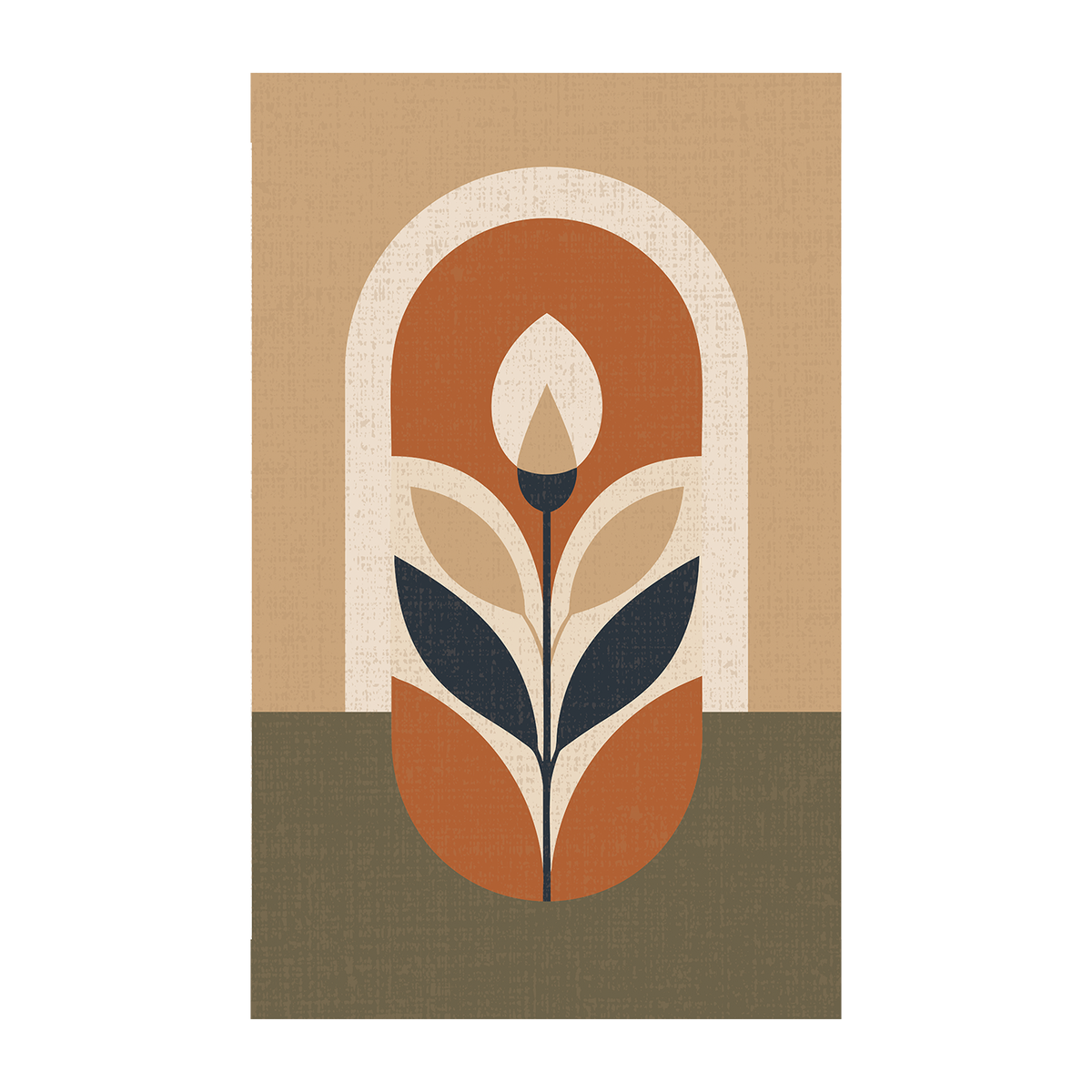 Retro Bloom Arch Rug