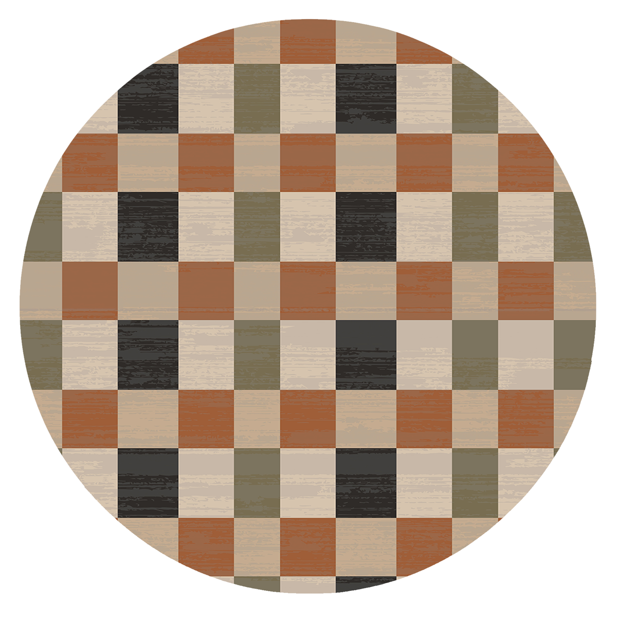 Checkerboard Grid Rug