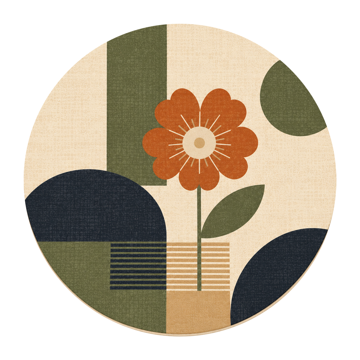 Retro Daisy Garden Rug