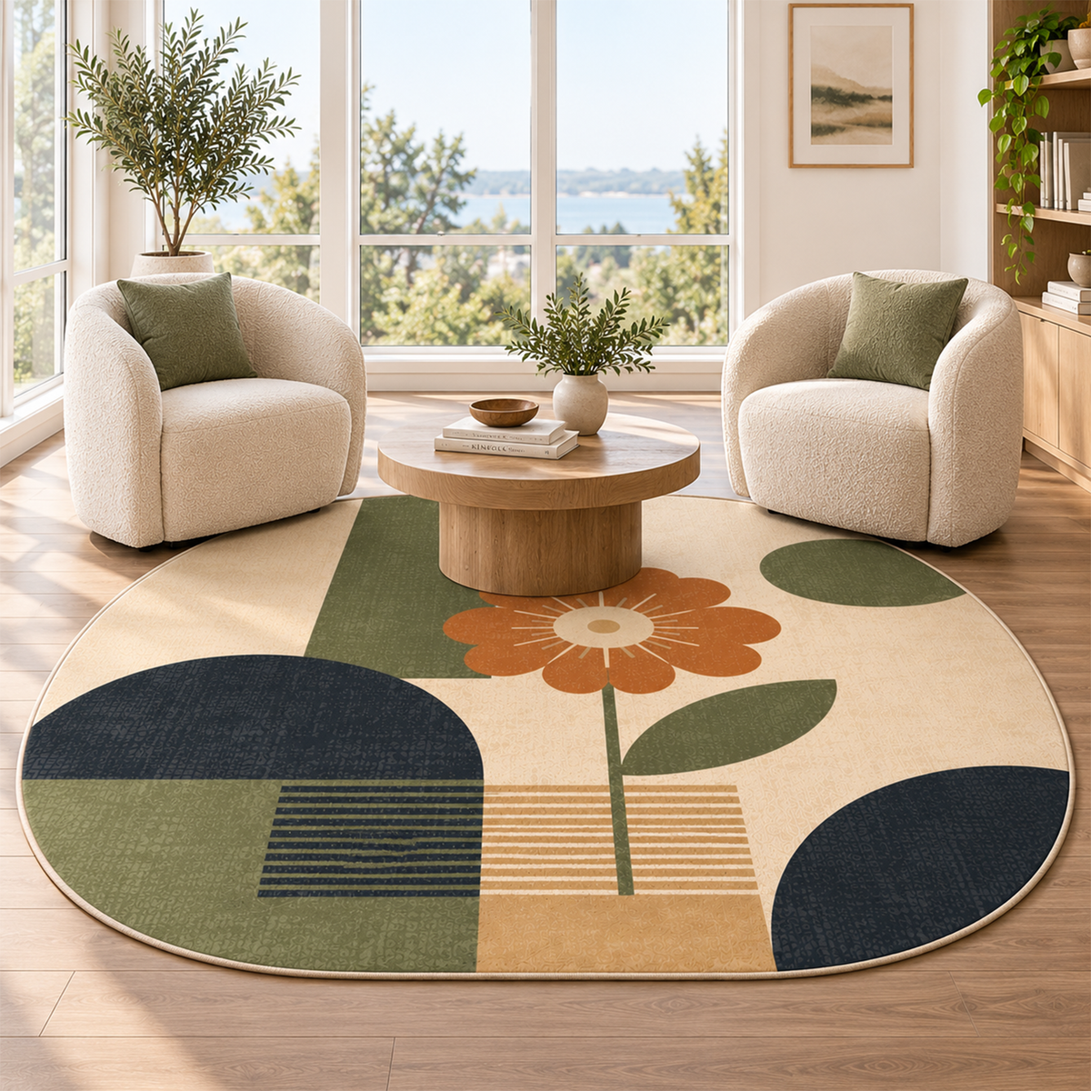 Retro Daisy Garden Rug