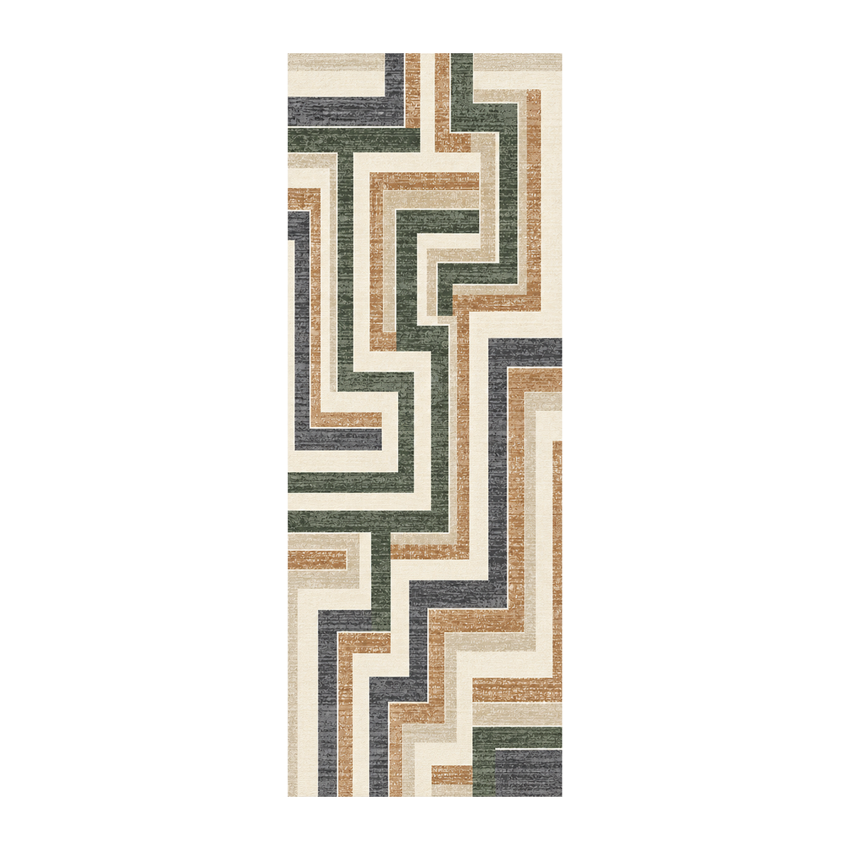 Geometric Maze Path Rug