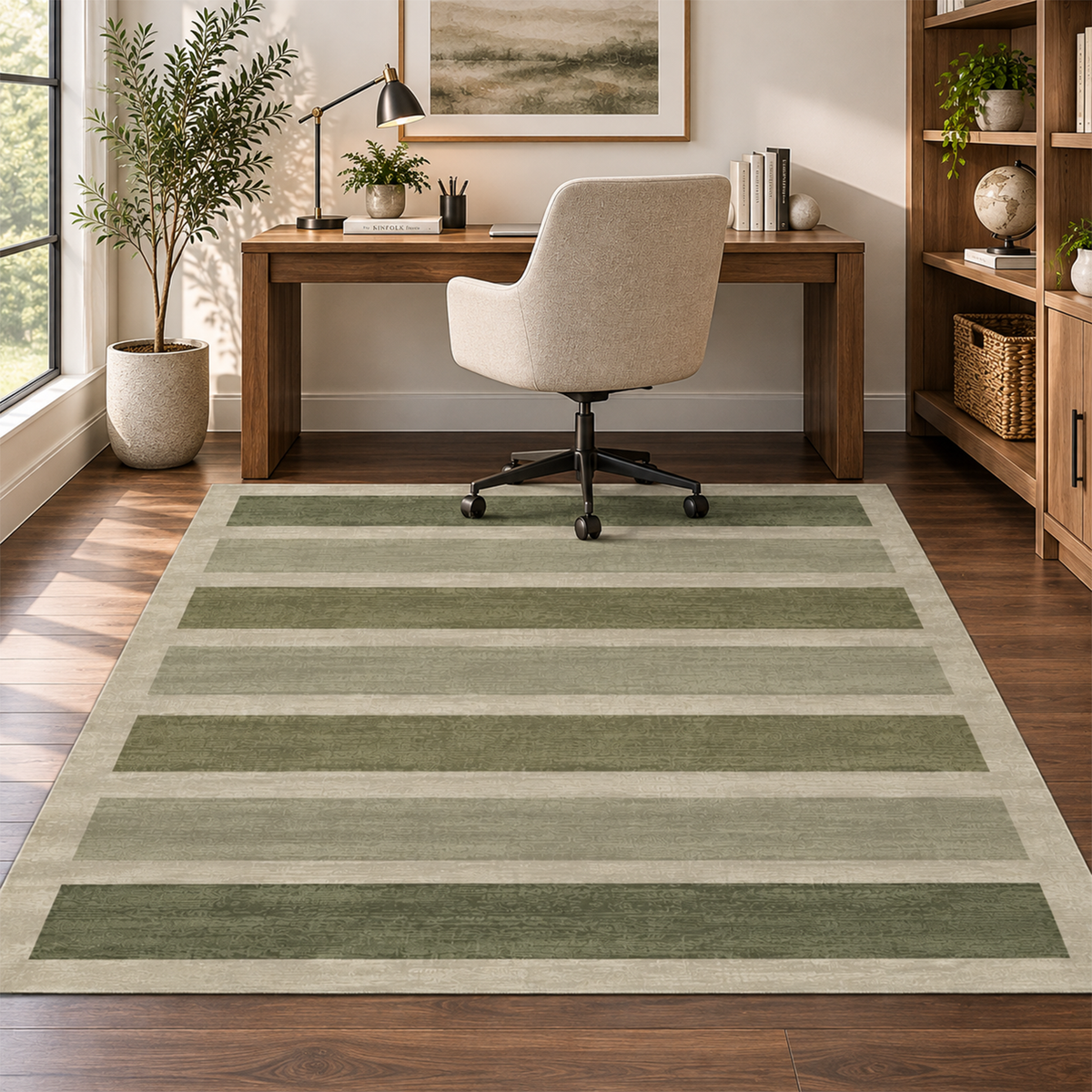 Olive Band Area Rug