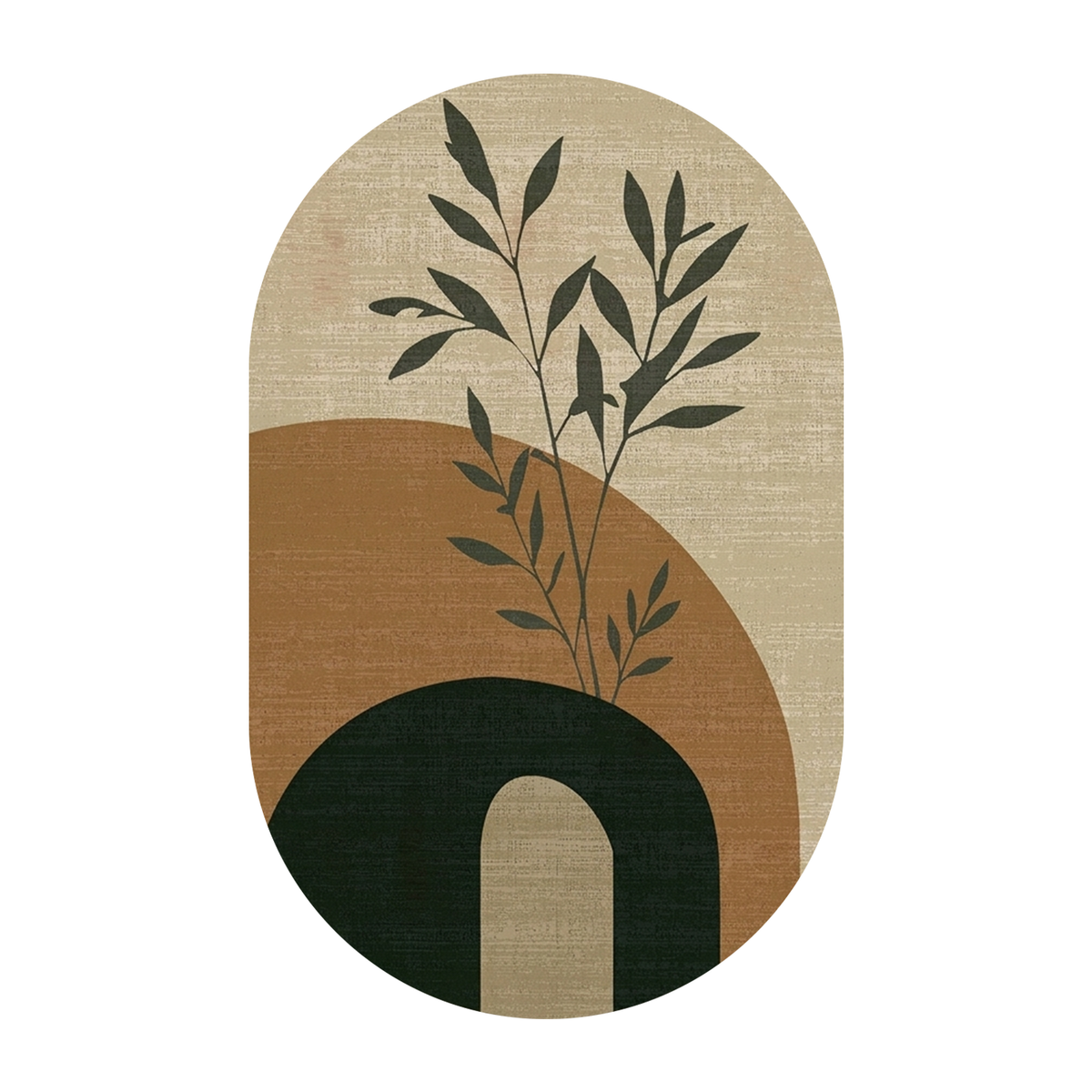 Botanical Arch Silhouette Rug