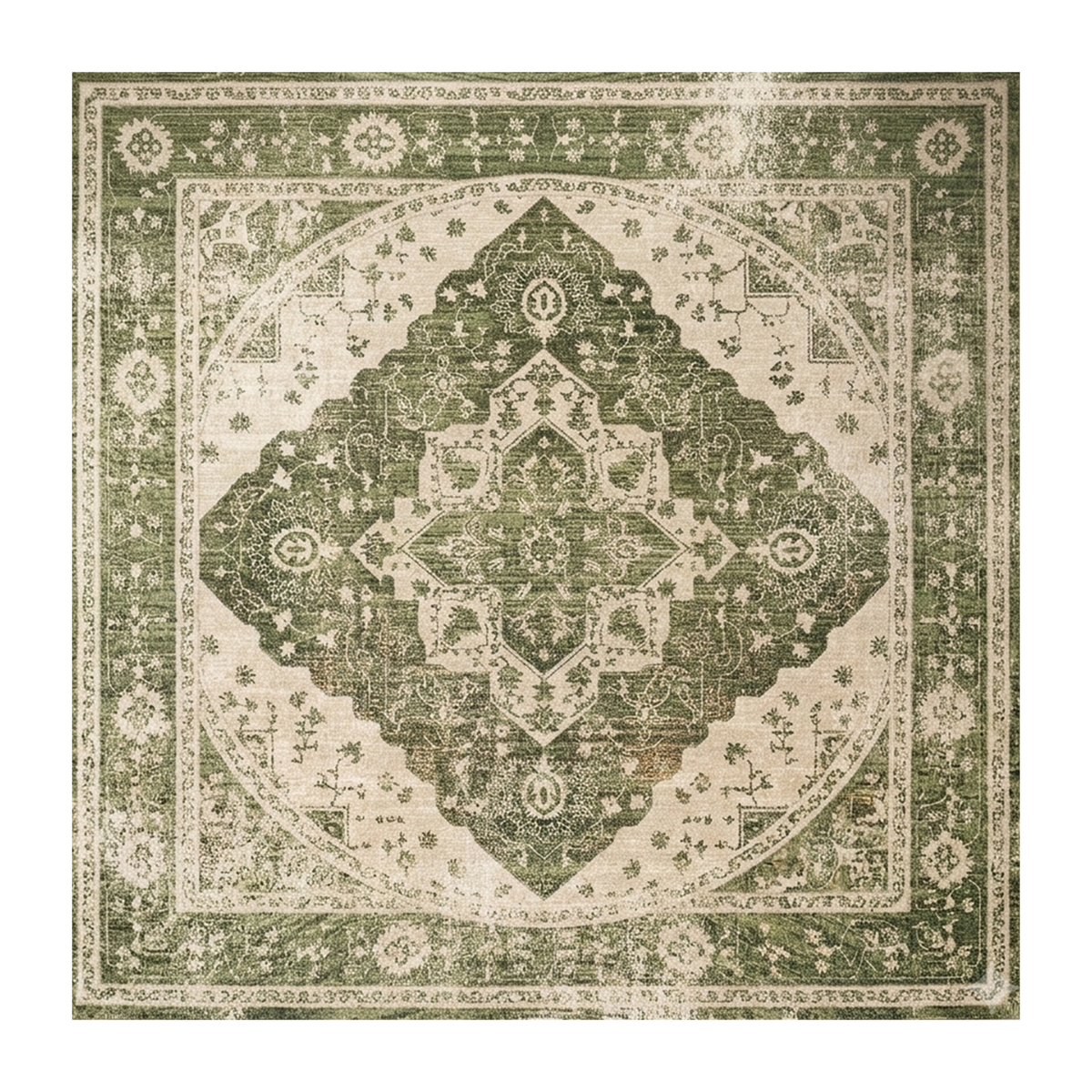 Moss Green Heritage Rug