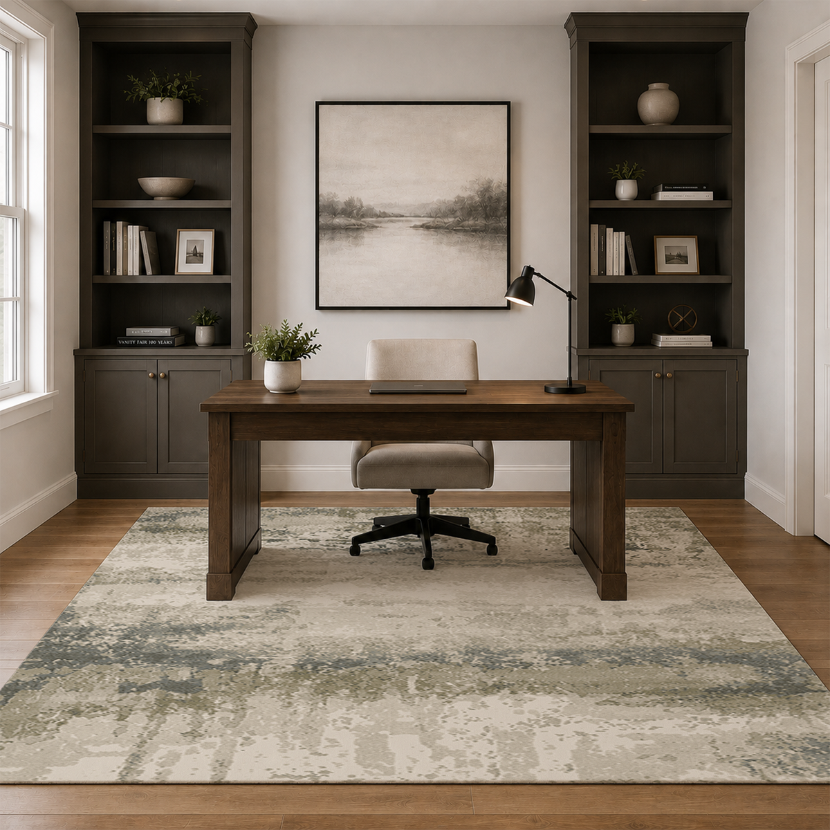 Sage Stone Abstract Rug