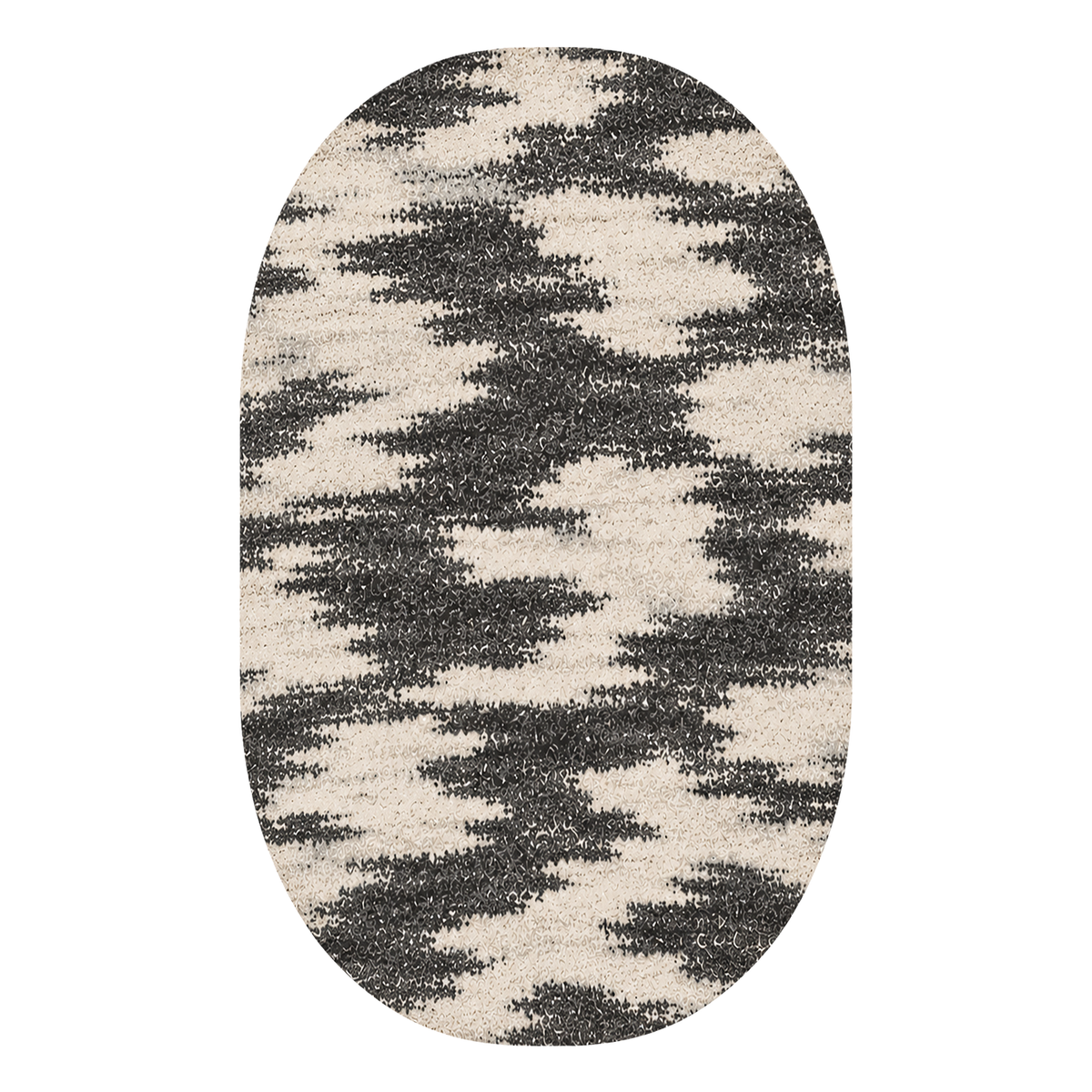Charcoal Cloud Abstract Rug