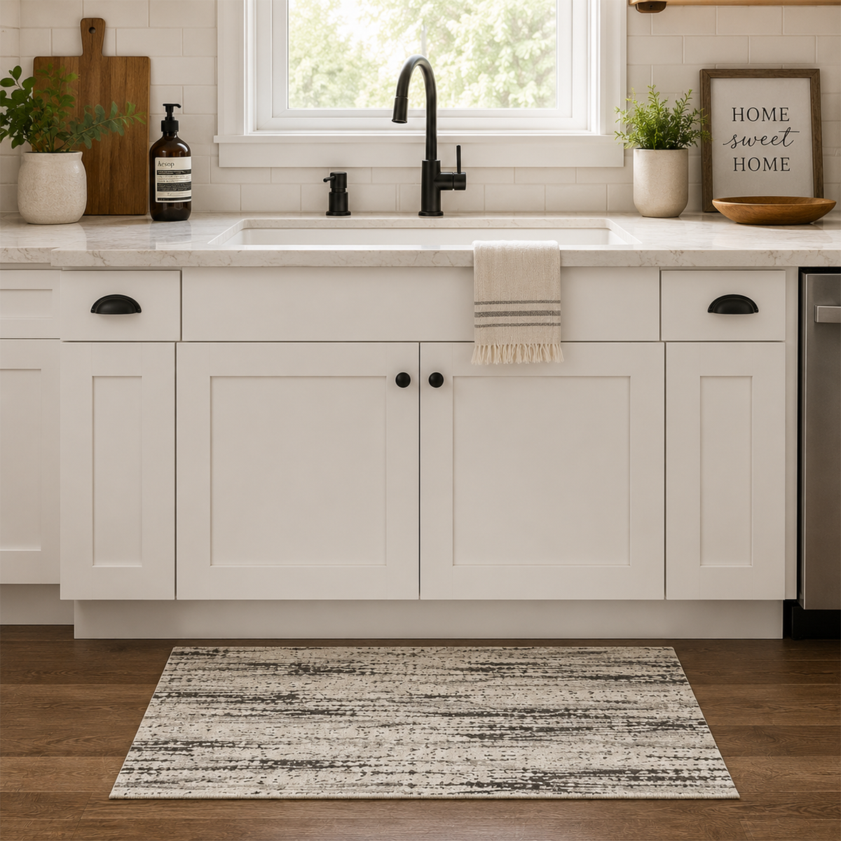 Graphite Streak Area Rug