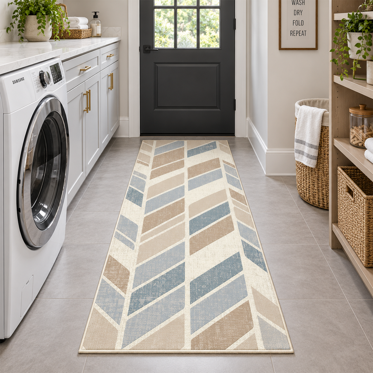 Pastel Chevron Stripe Rug