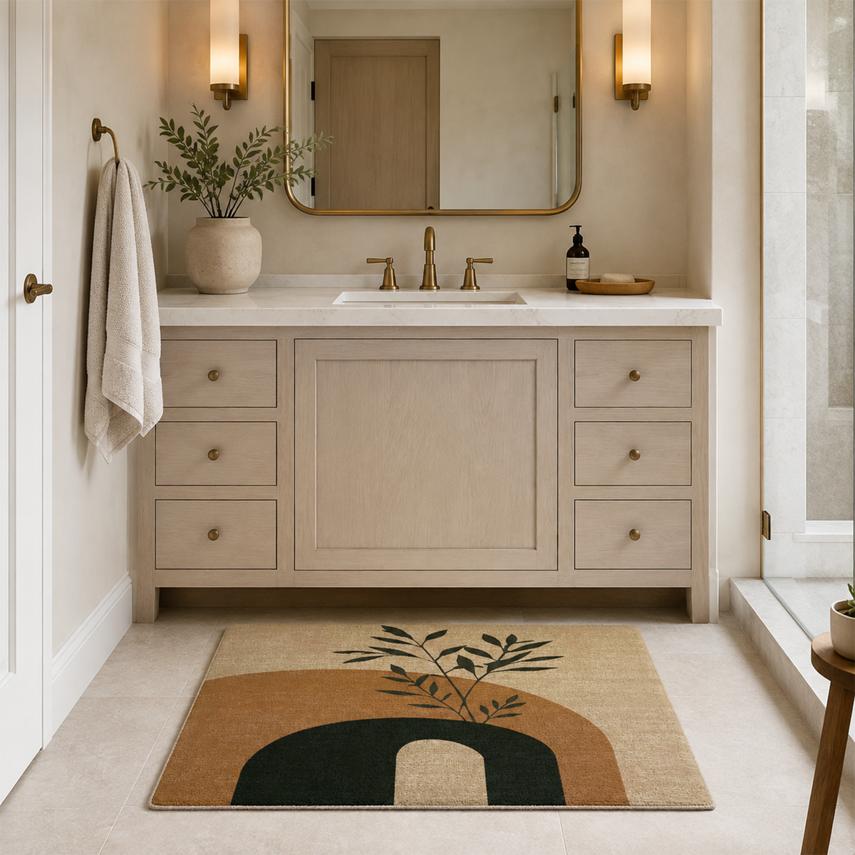 Botanical Arch Silhouette Rug