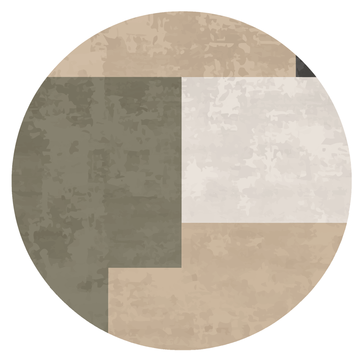 Textured Color Block Area Rug