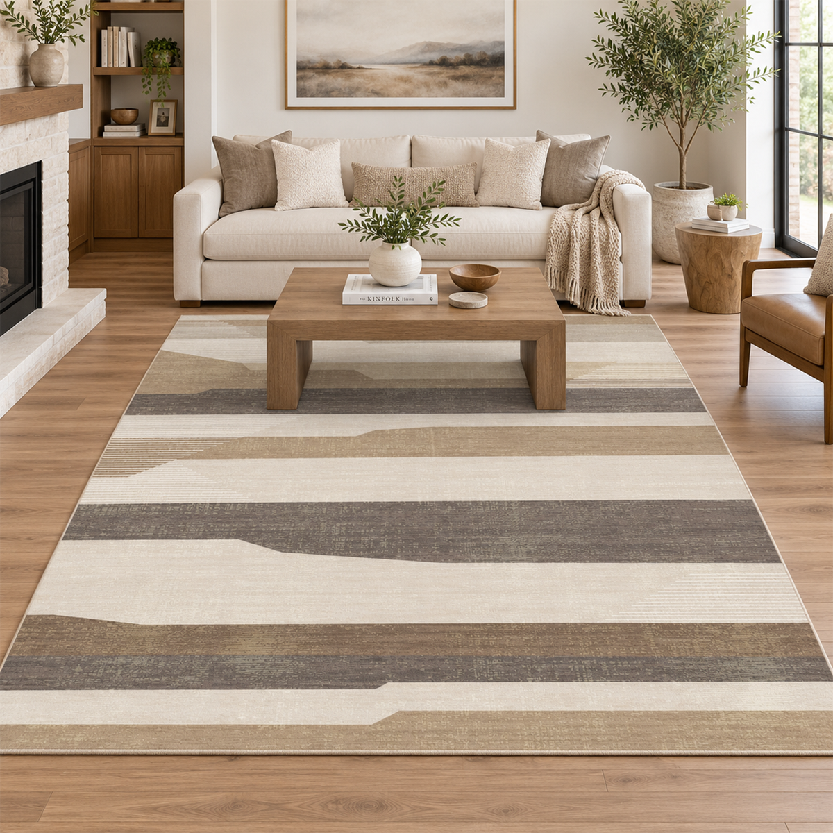 Horizon Stripe Abstract Rug