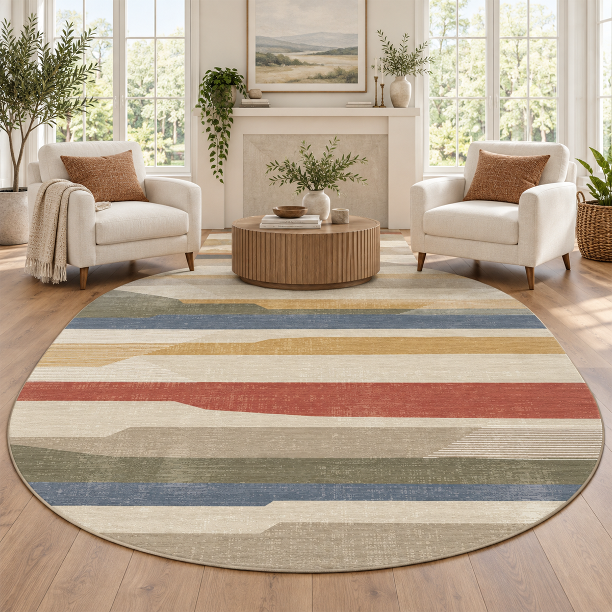 Sunset Horizon Stripe Rug
