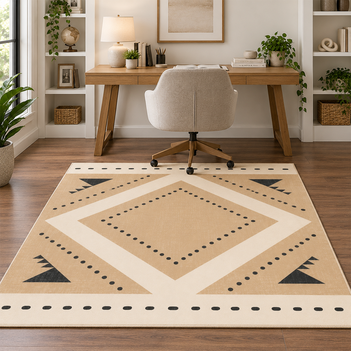 Tribal Diamond Border Rug