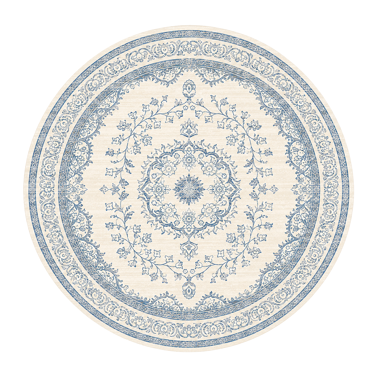 Porcelain Blue Floral Rug