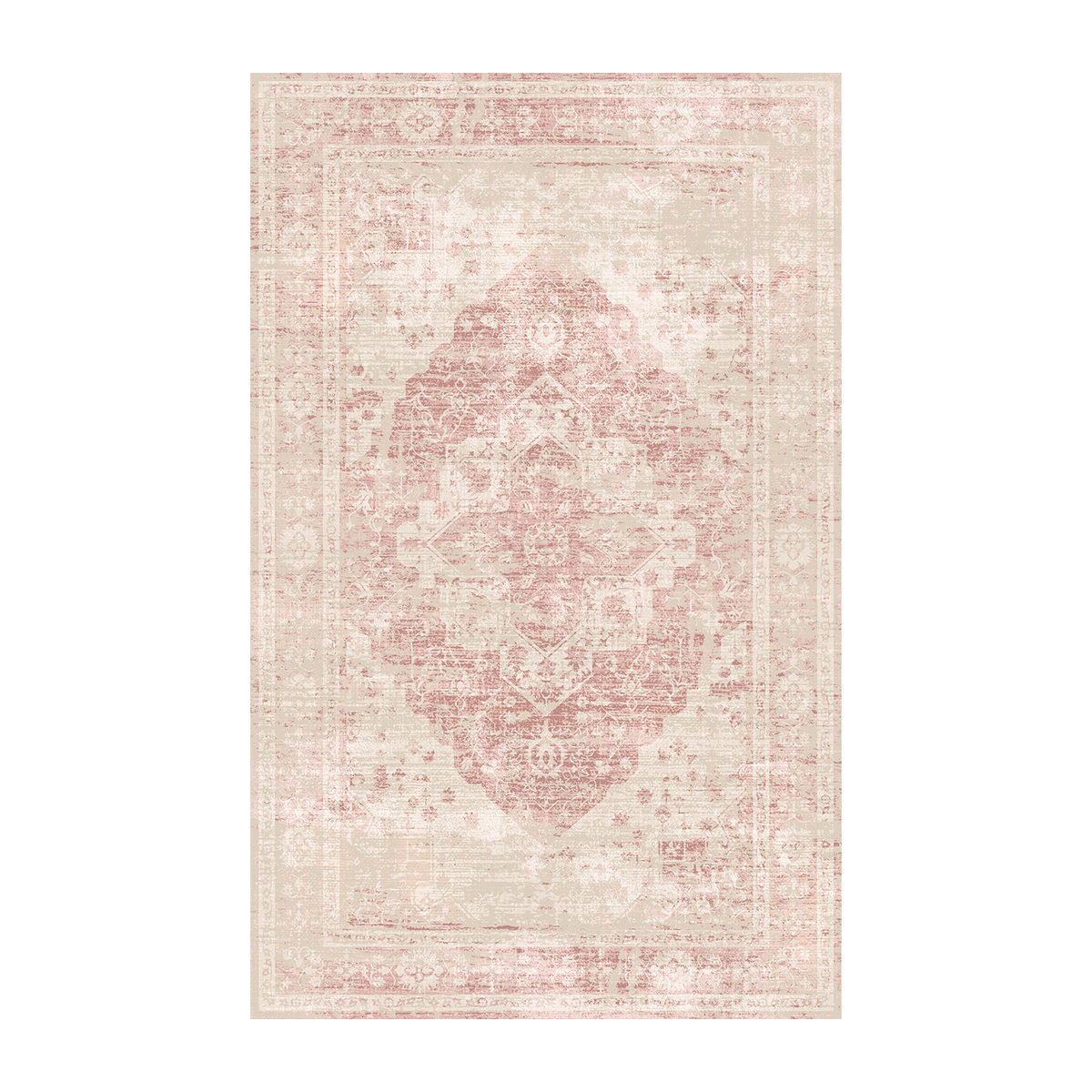 Dusty Rose Medallion Rug