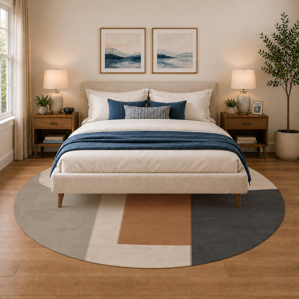 Bold Geometric Color Block Area Rug