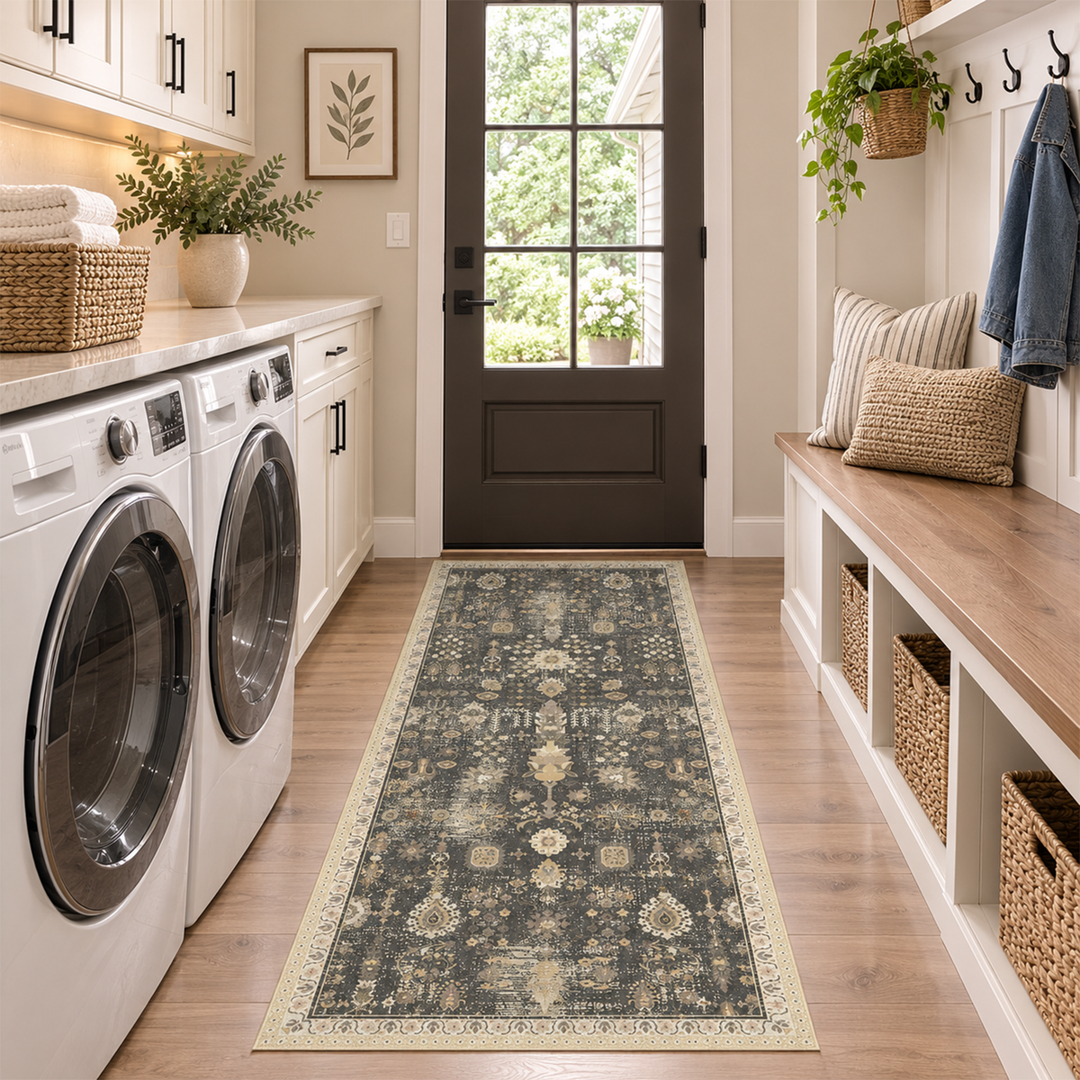 Charcoal Tree of Life Rug