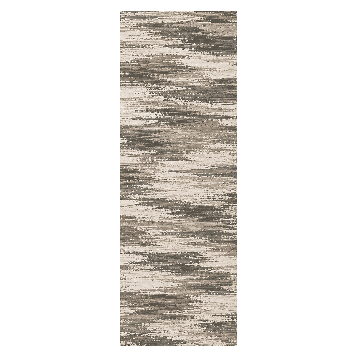 Taupe Brushstroke Abstract Rug
