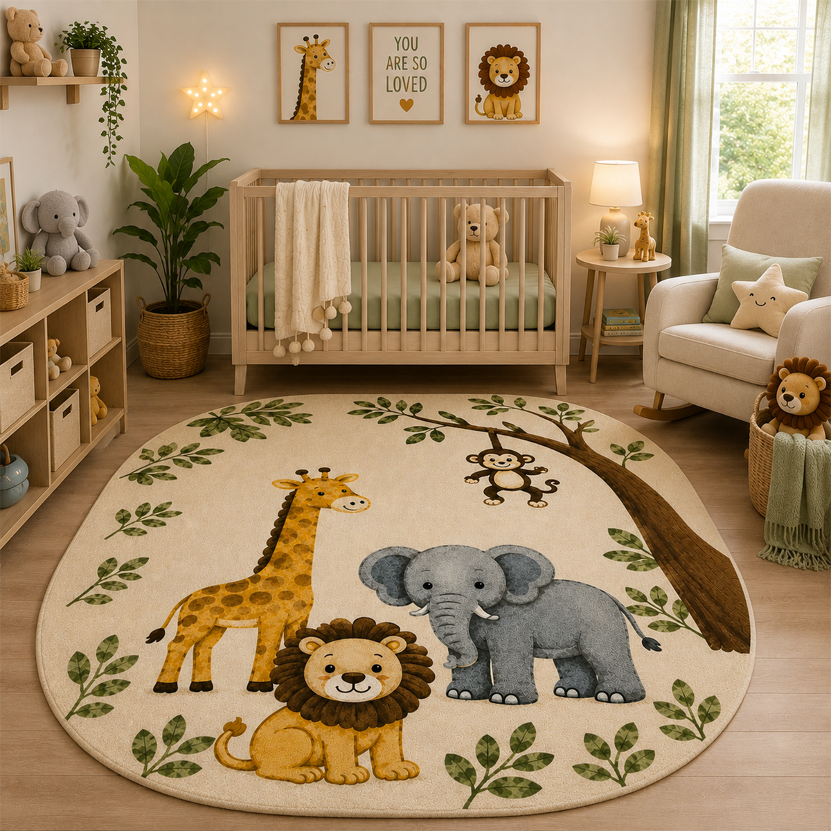 Jungle Pals Kids Washable Rug