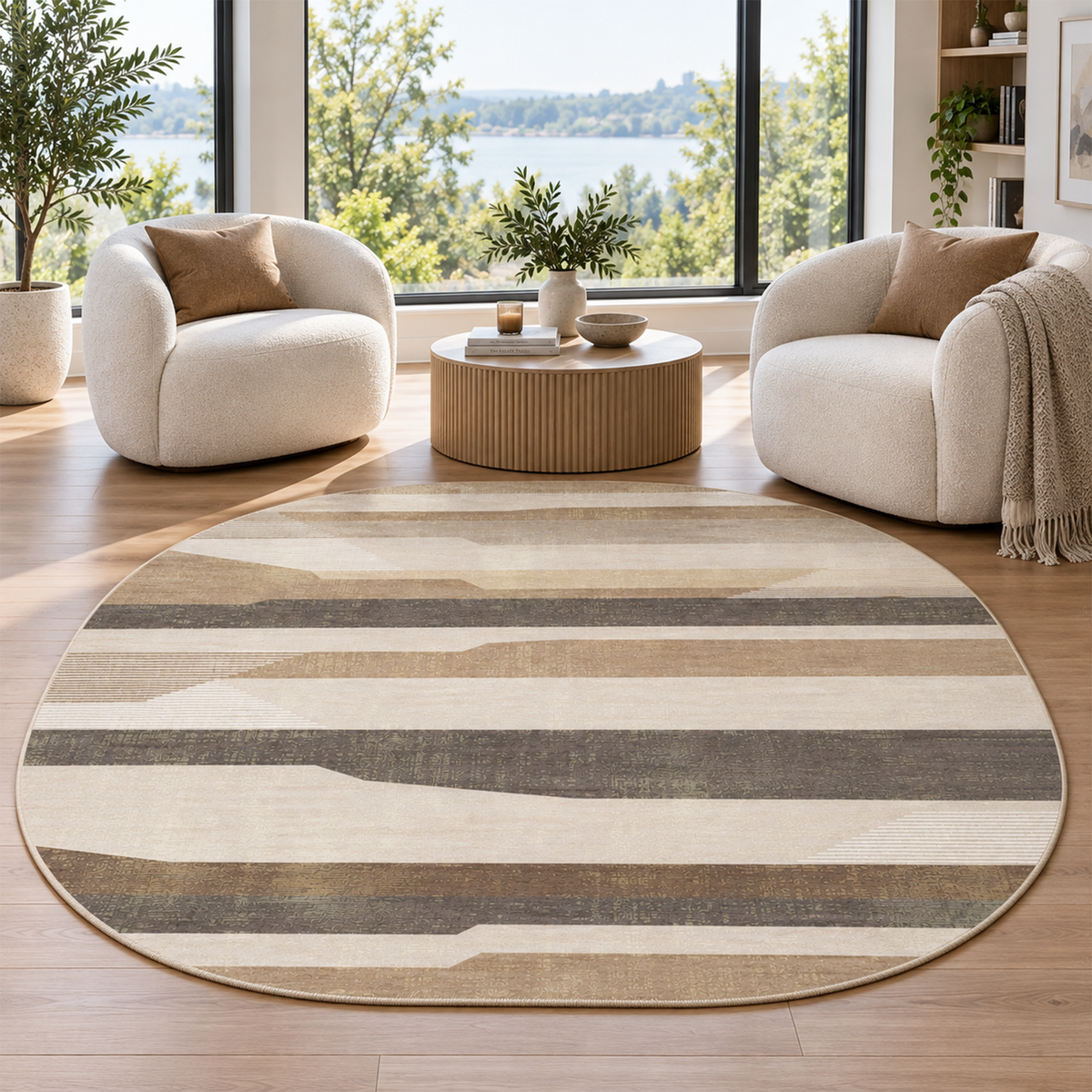 Horizon Stripe Abstract Rug