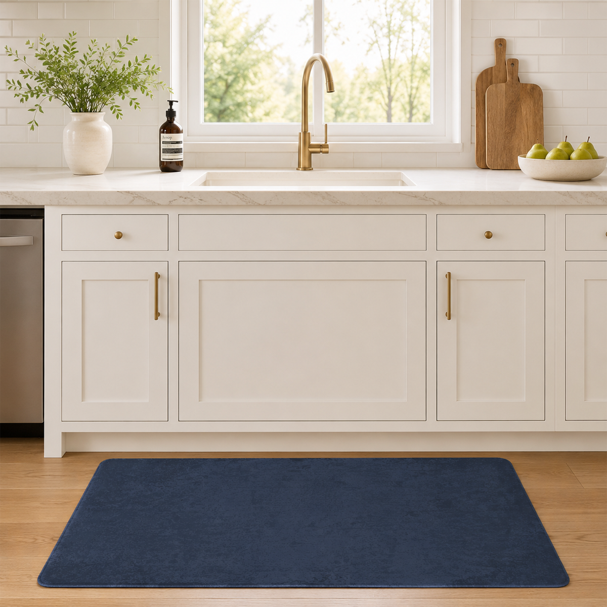 Midnight Navy Textured Area Rug