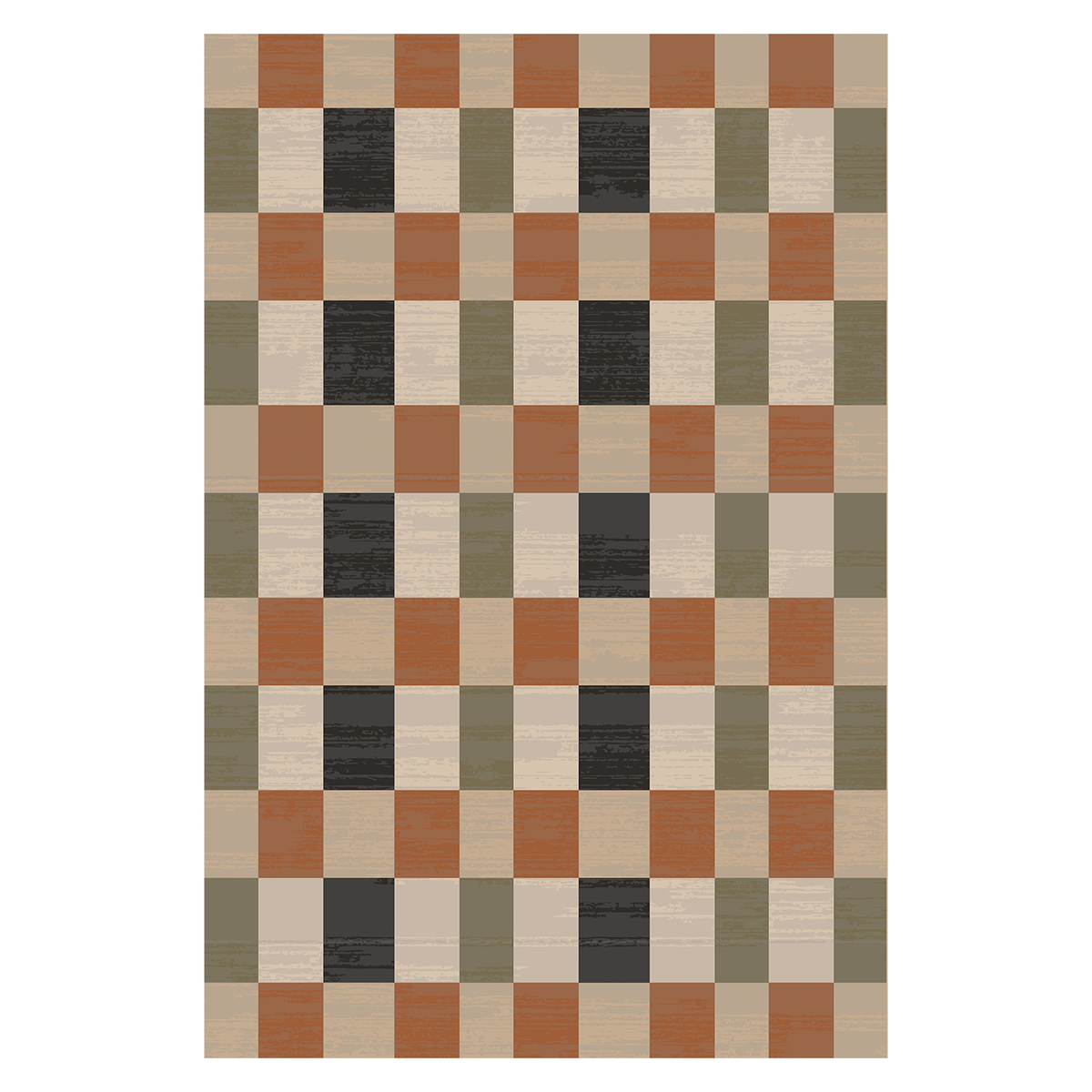 Checkerboard Grid Rug