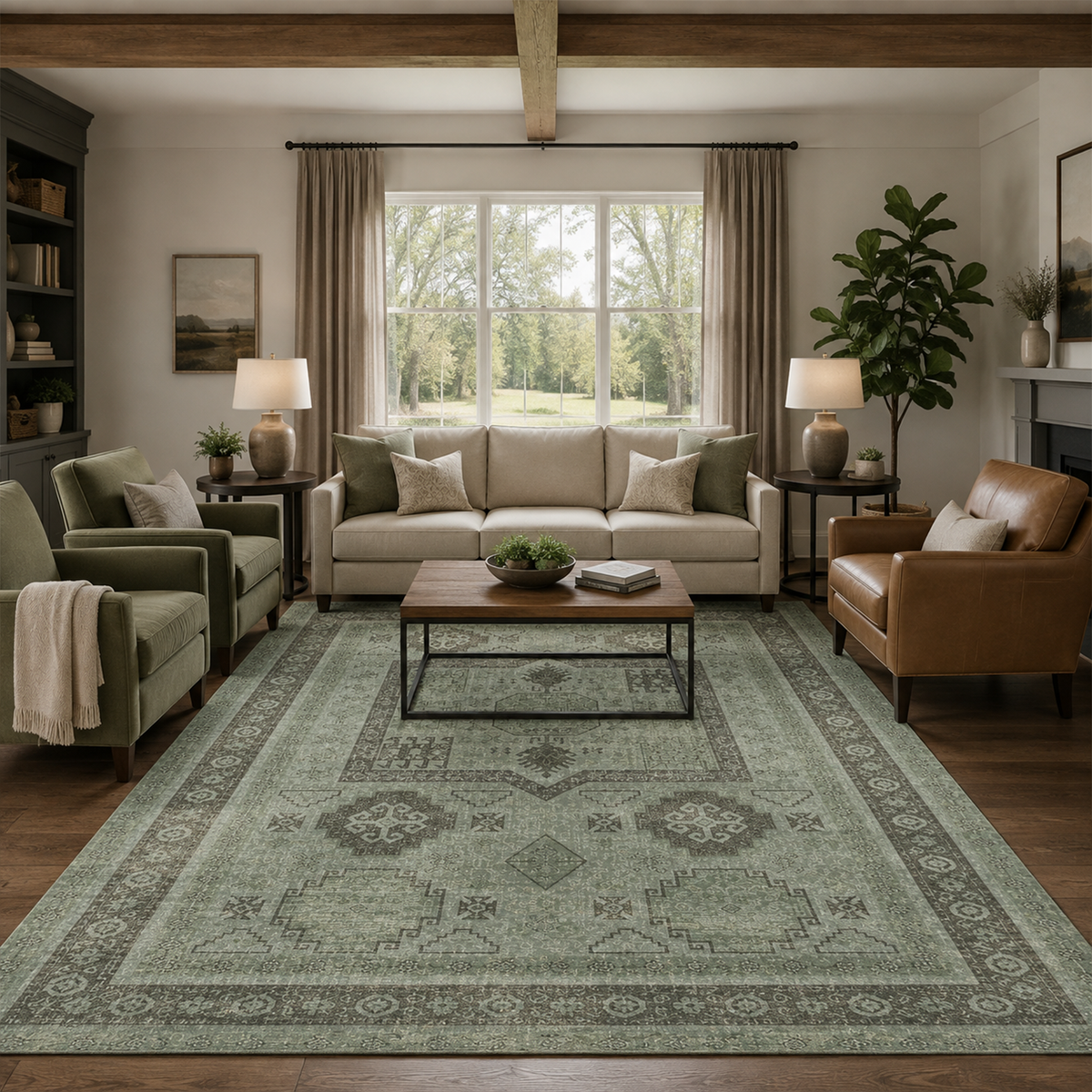 Sage Heritage Tribal Rug