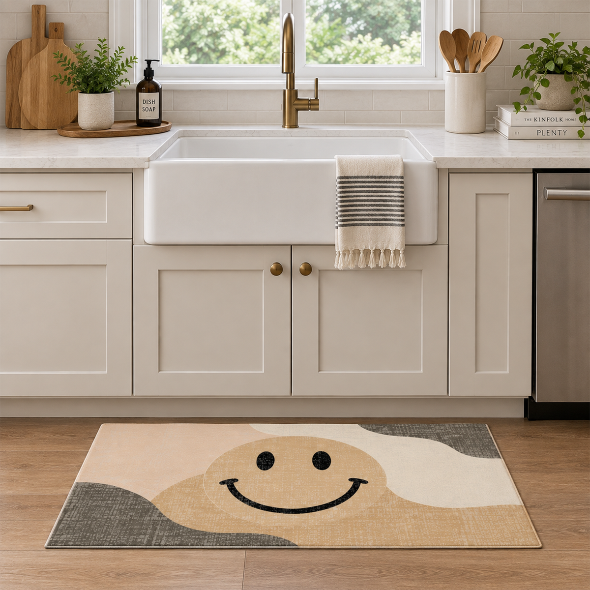 Happy Face Abstract Rug