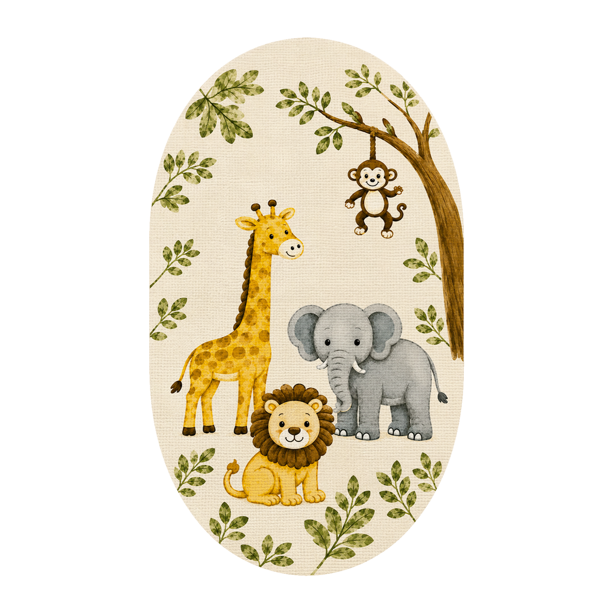 Jungle Pals Kids Washable Rug