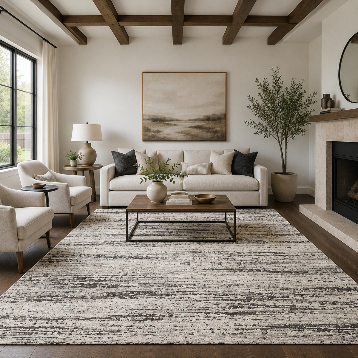 Graphite Streak Area Rug