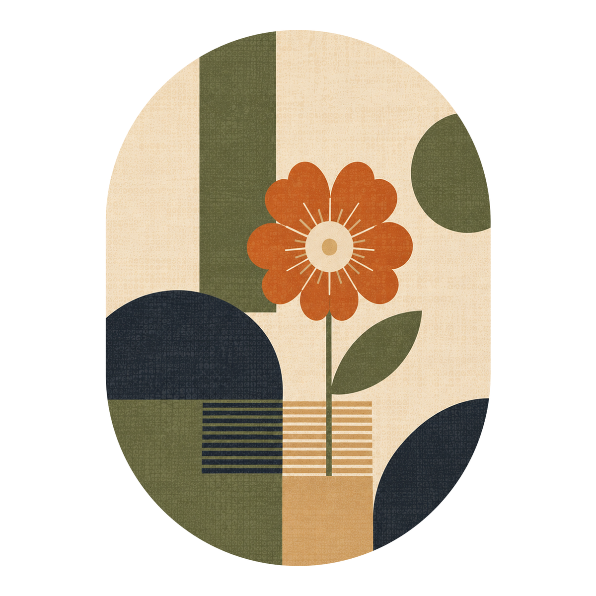 Retro Daisy Garden Rug