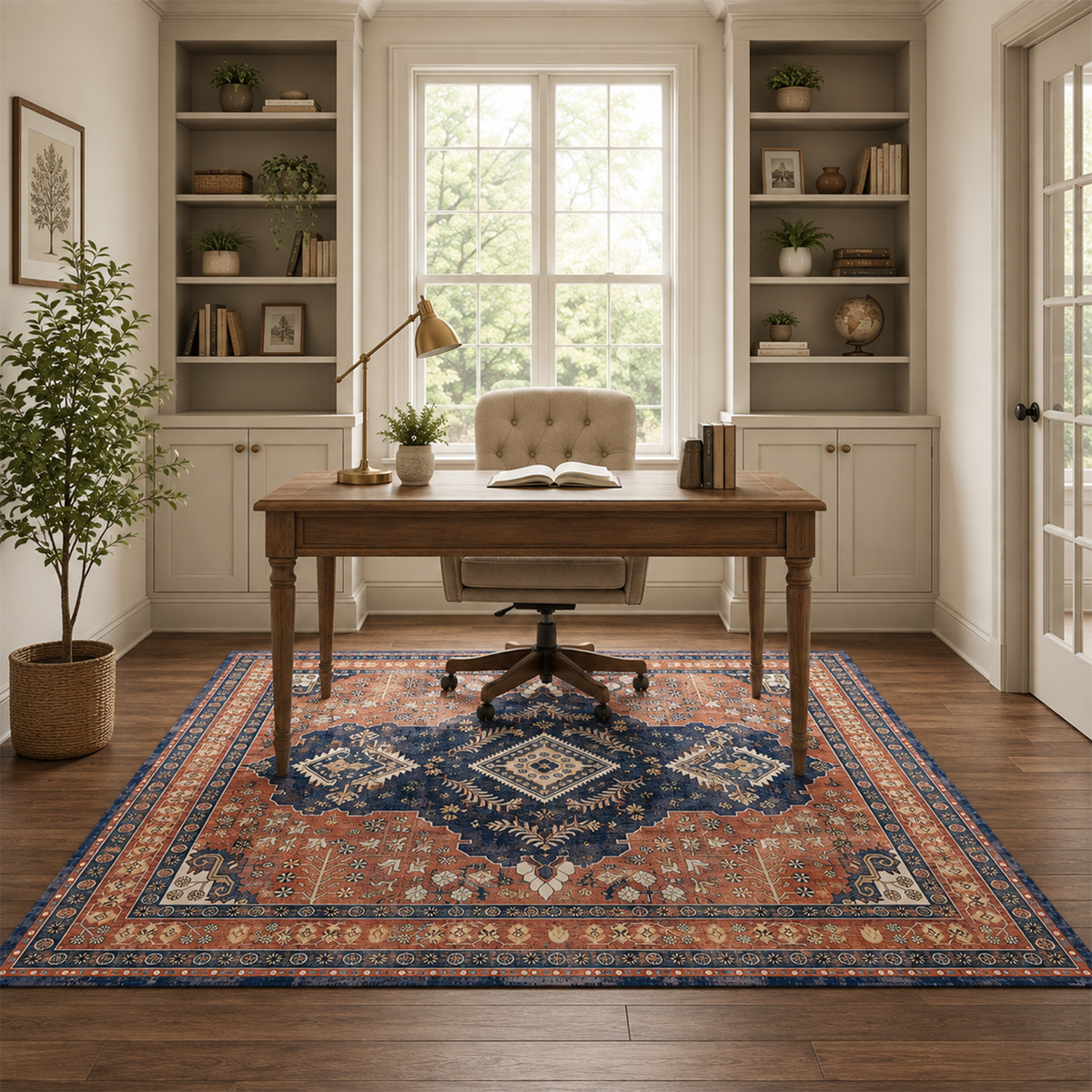 Terracotta Heritage Medallion Rug