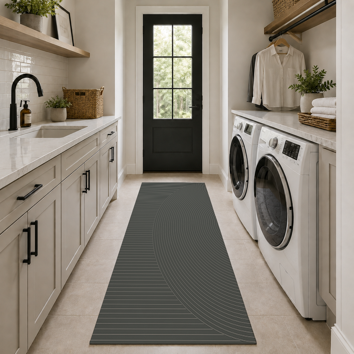 Sage Concentric Arc Rug