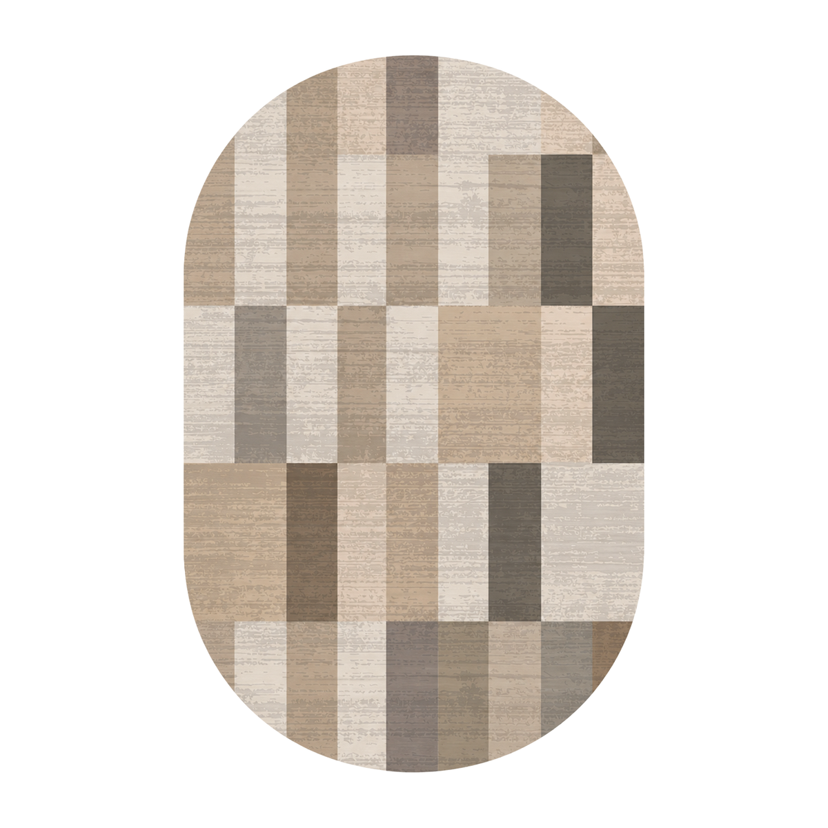 Tonal Patchwork Grid Rug