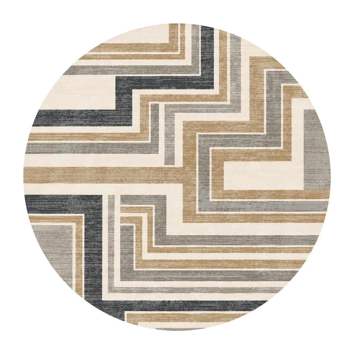 Modern Linear Maze Rug