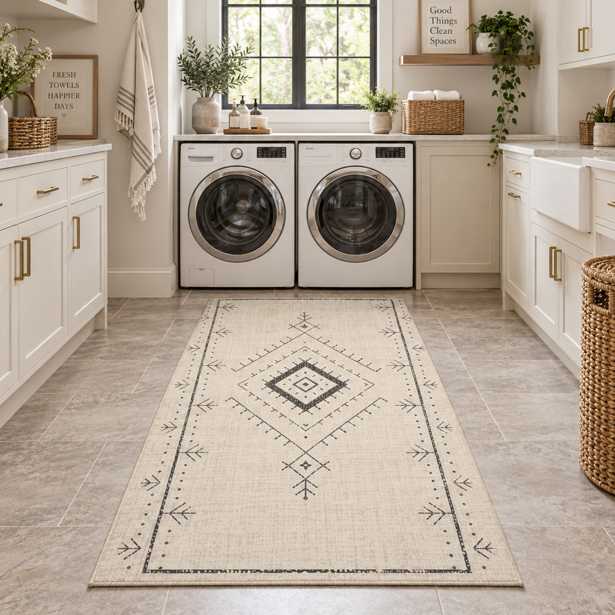 Tribal Diamond Line Rug