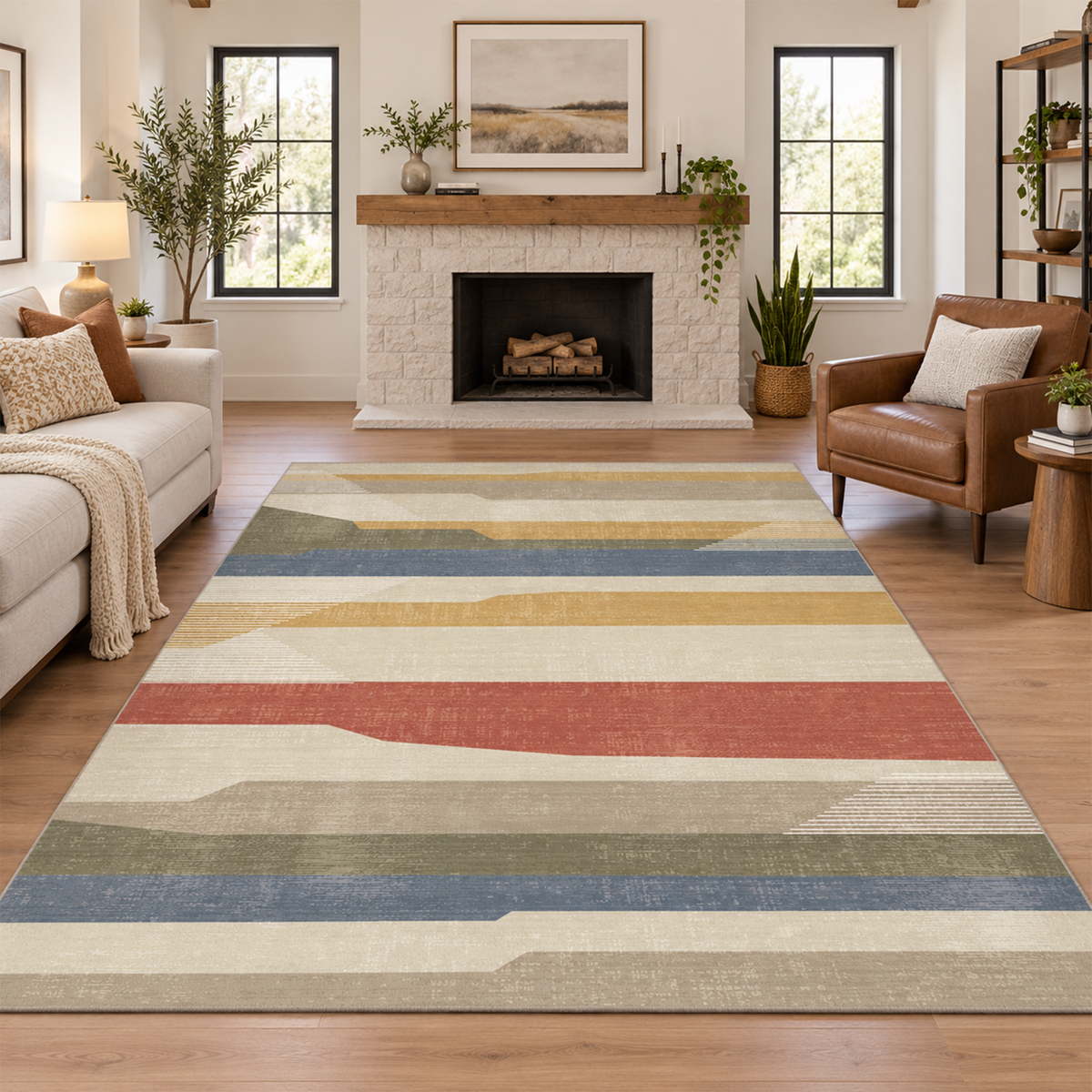 Sunset Horizon Stripe Rug