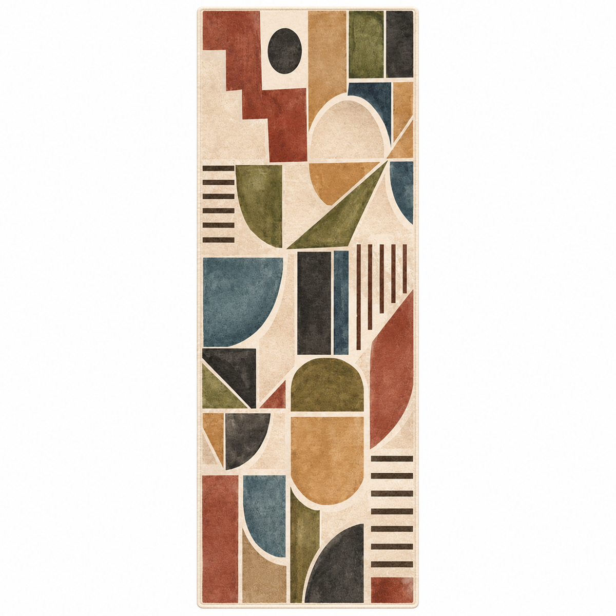 Modern Abstract Geometric Washable Area Rug