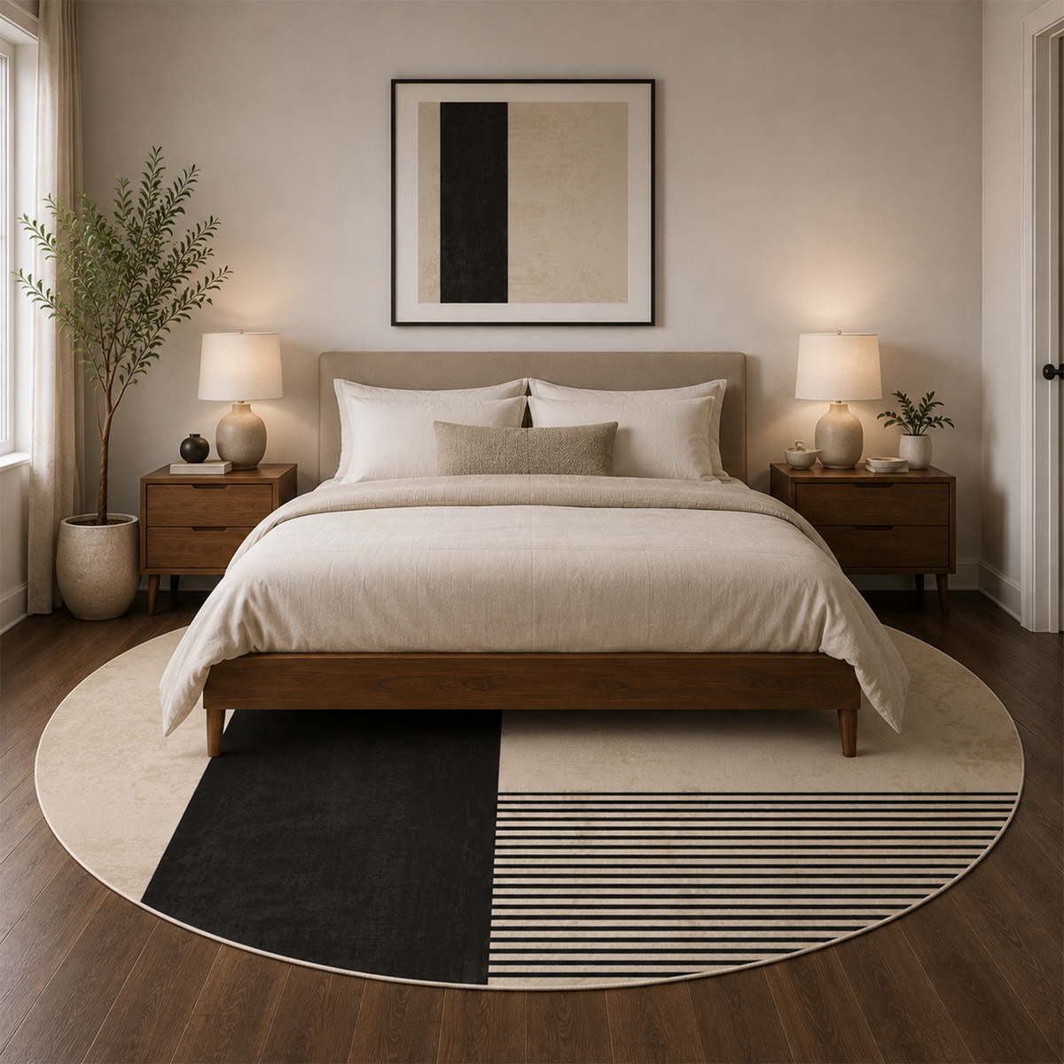 Minimalist Block & Stripe Rug