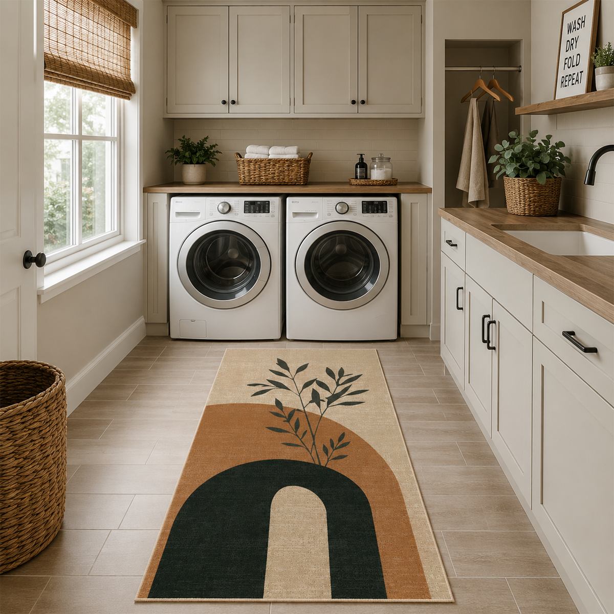 Botanical Arch Silhouette Rug