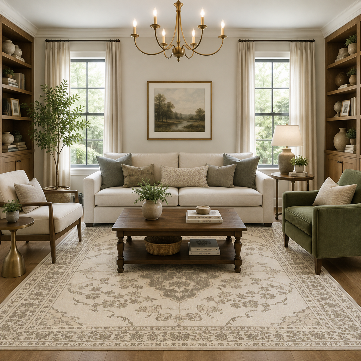 Traditional Persian Medallion Rug