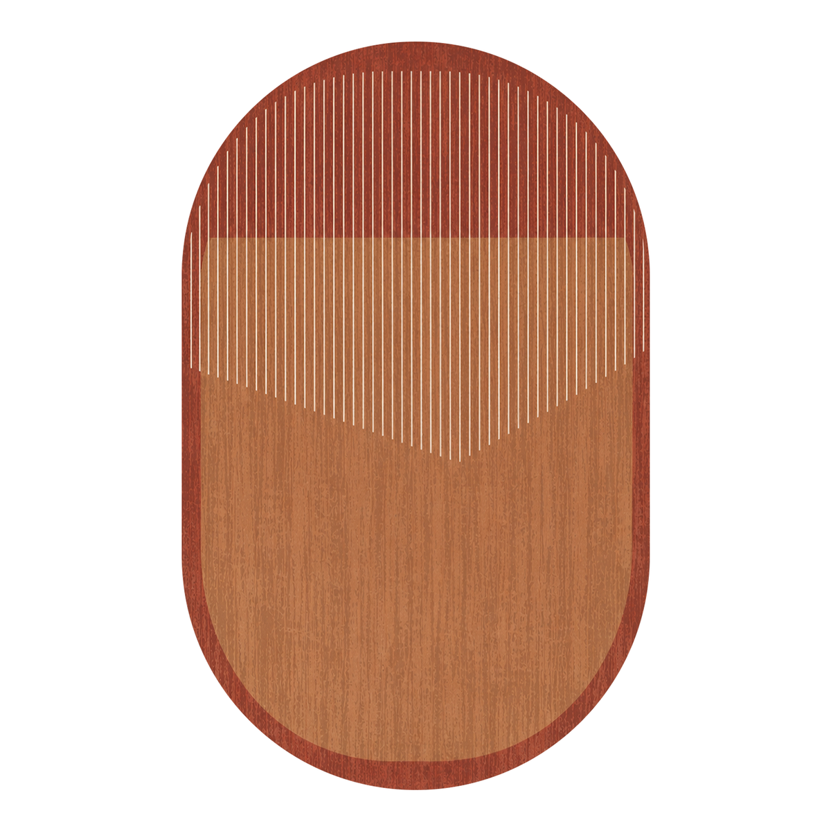Terracotta Linear Arch Rug