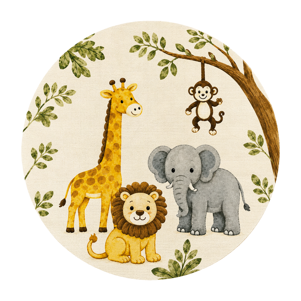 Jungle Pals Kids Washable Rug