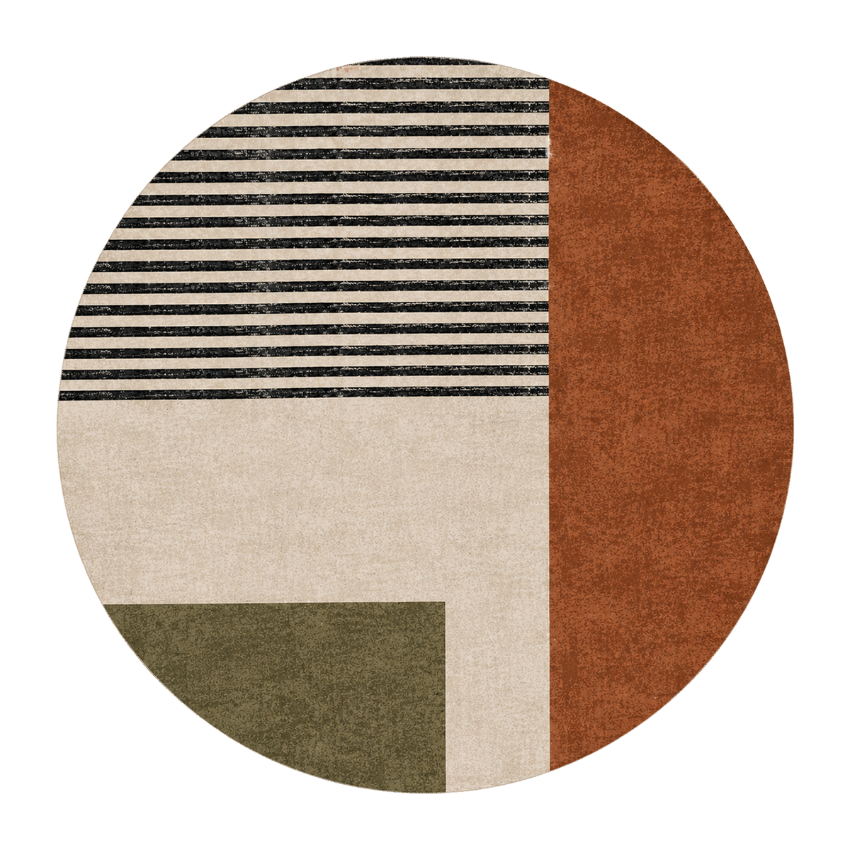 Modern Stripe & Block Rug