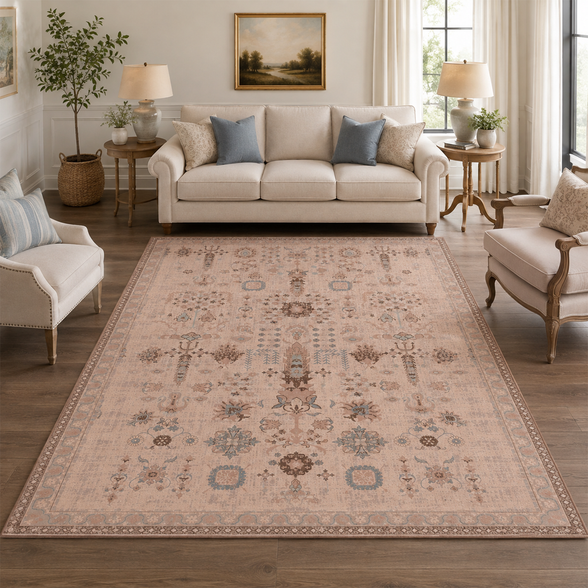 Blush Symmetrical Motif Rug