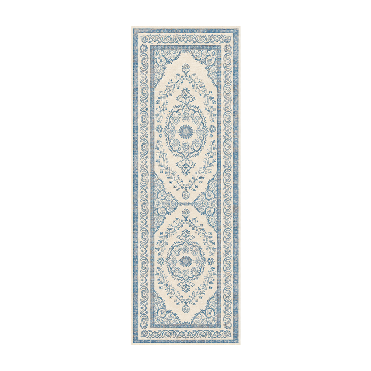 Porcelain Blue Floral Rug
