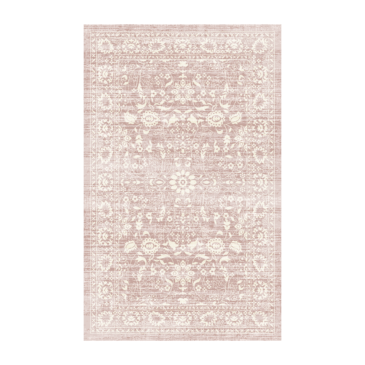 Vintage Blush Floral Rug