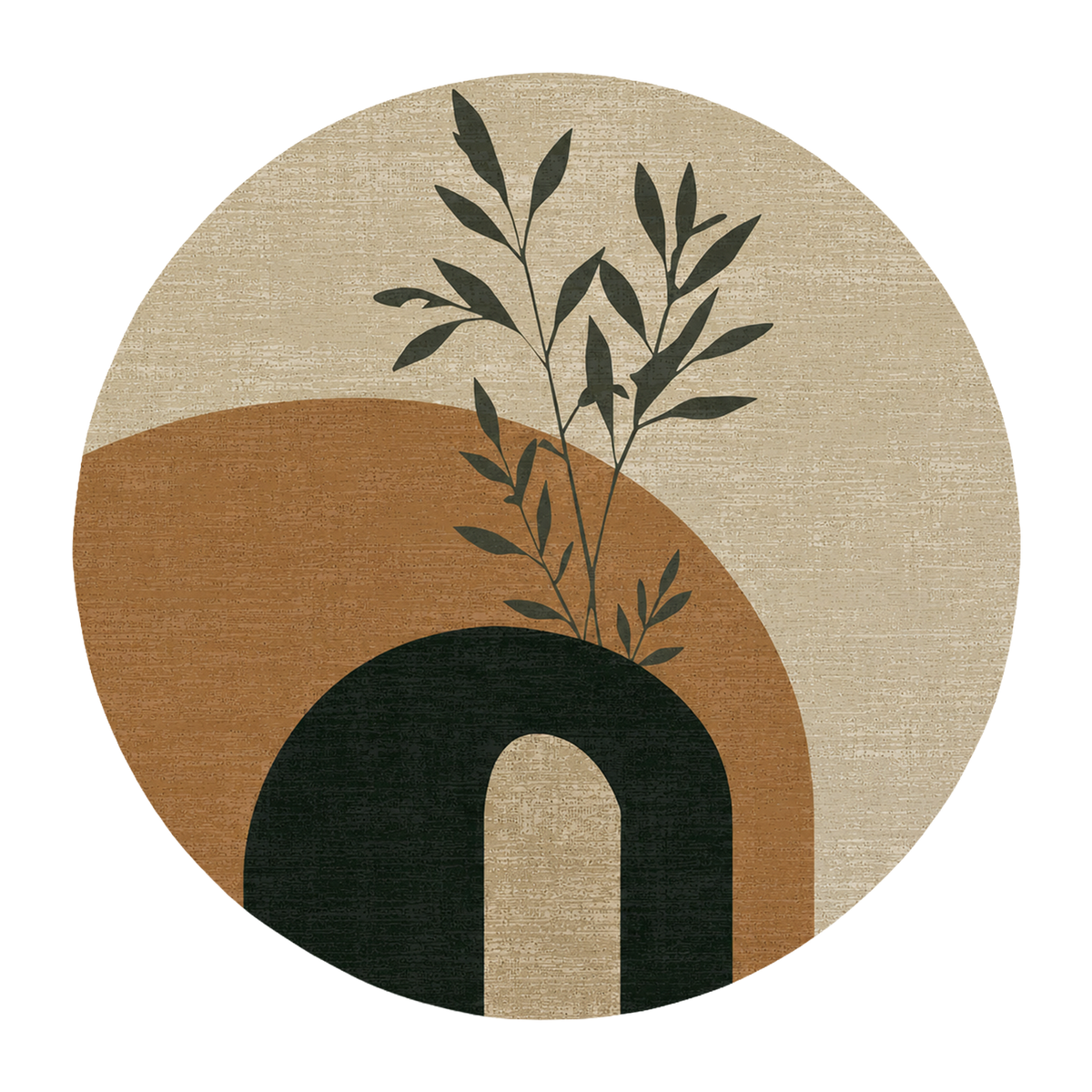 Botanical Arch Silhouette Rug